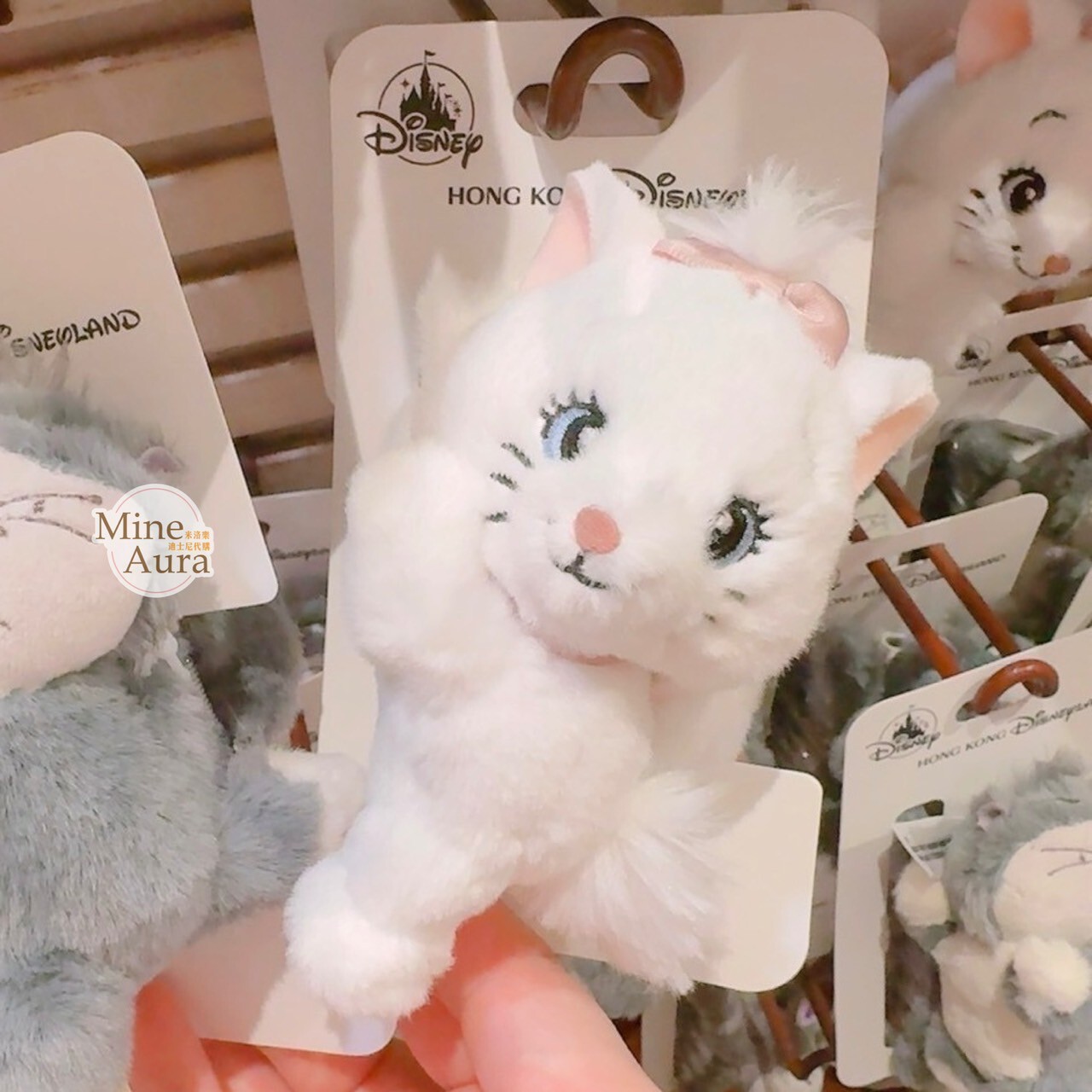 瑪莉貓 Marie 造型 絨毛 髮夾 髮抓 鯊魚夾 貓兒歷險記 The Aristocats -香港迪士尼樂園
