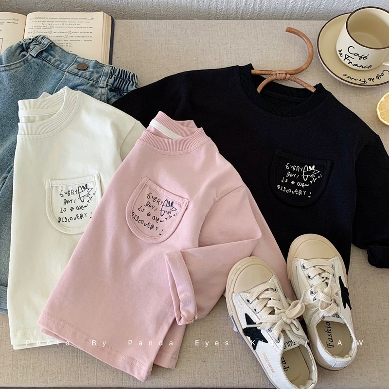 三色狗狗小口袋上衣