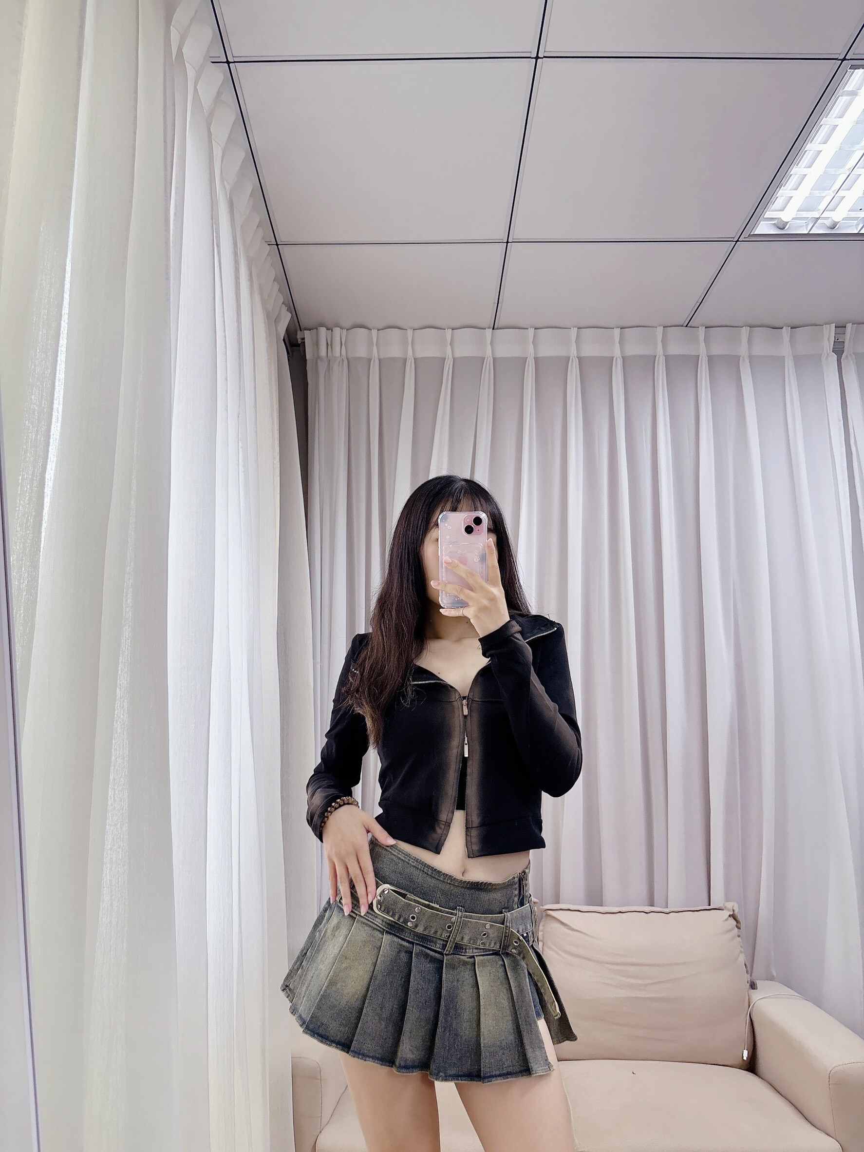 帥氣漸變拉鍊外套