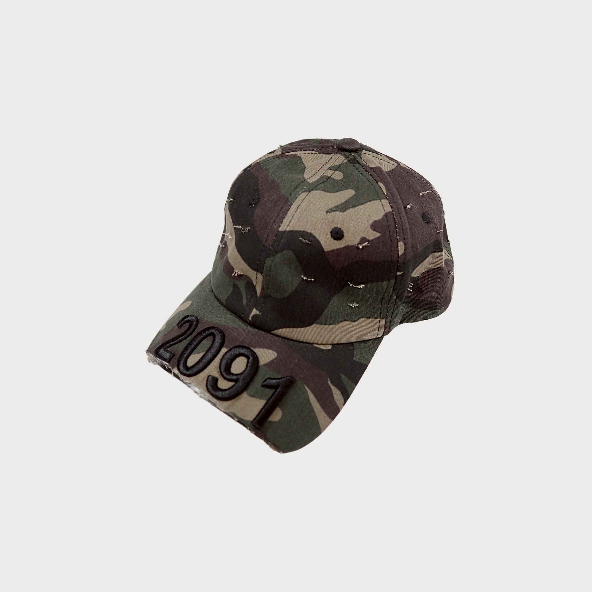 Bornrich 2091 切割做舊棒球帽 - 迷彩