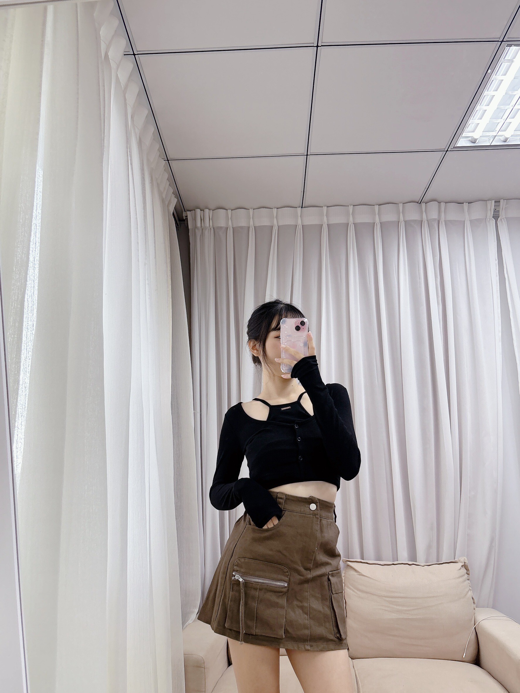 鐵片削肩背心+小外套