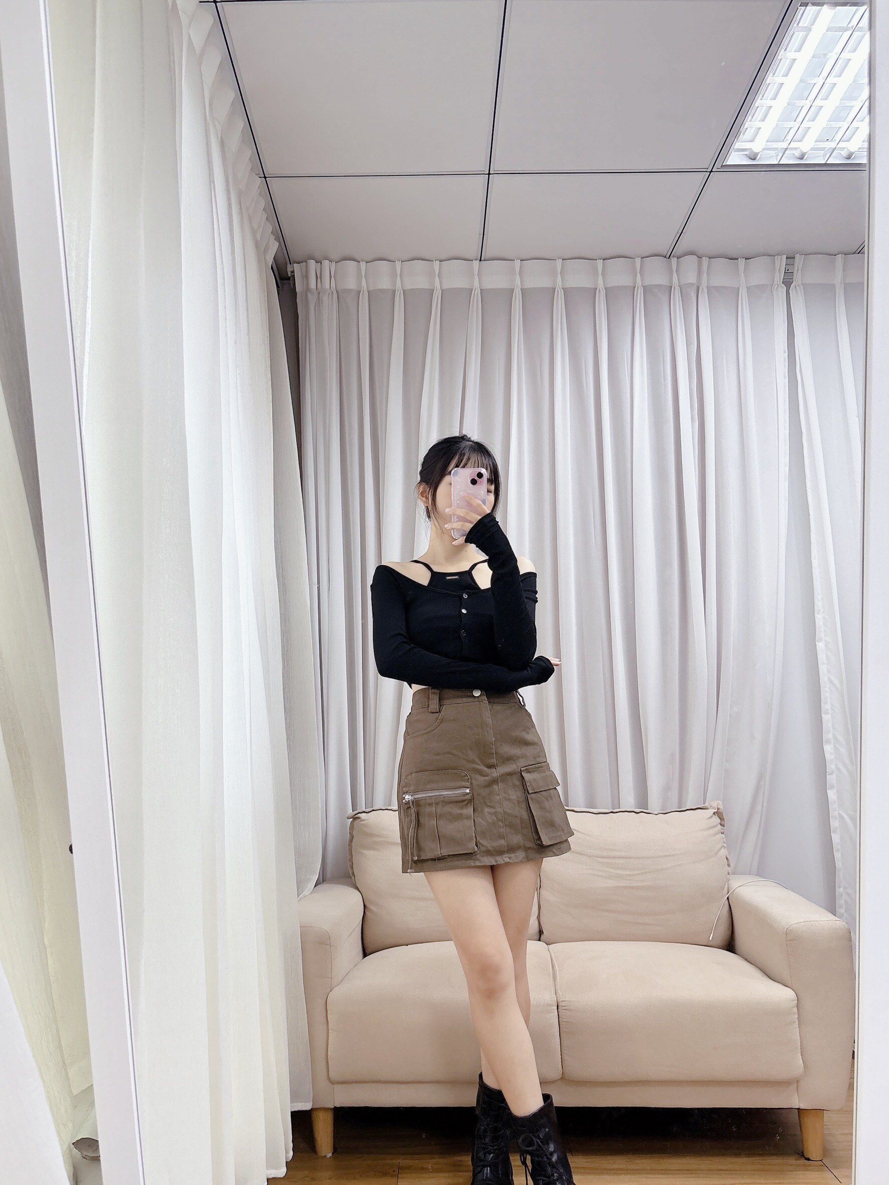 鐵片削肩背心+小外套