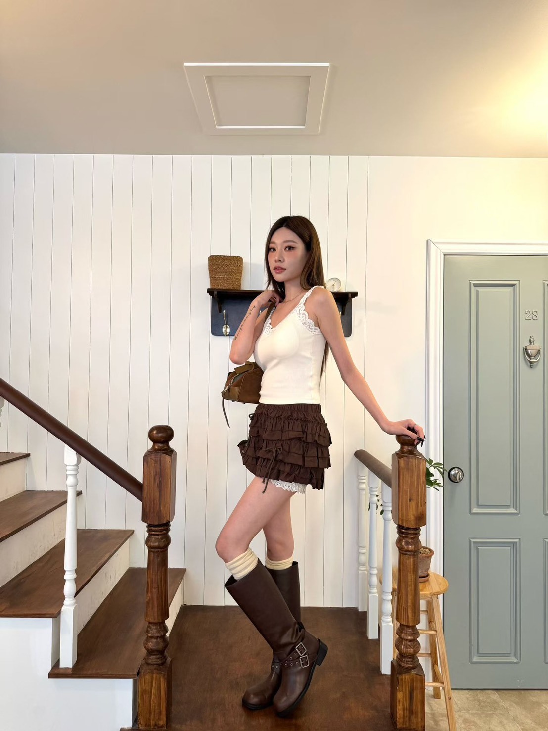 蝴蝶結蛋糕蕾絲褲裙