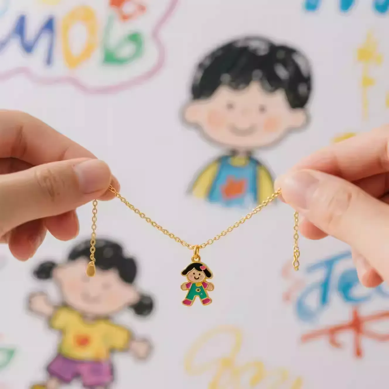 【童趣塗鴉】訂製項鍊/手鍊/鑰匙圈│只要有塗鴉照片就可以訂製│孩子塗鴉的最好紀念
