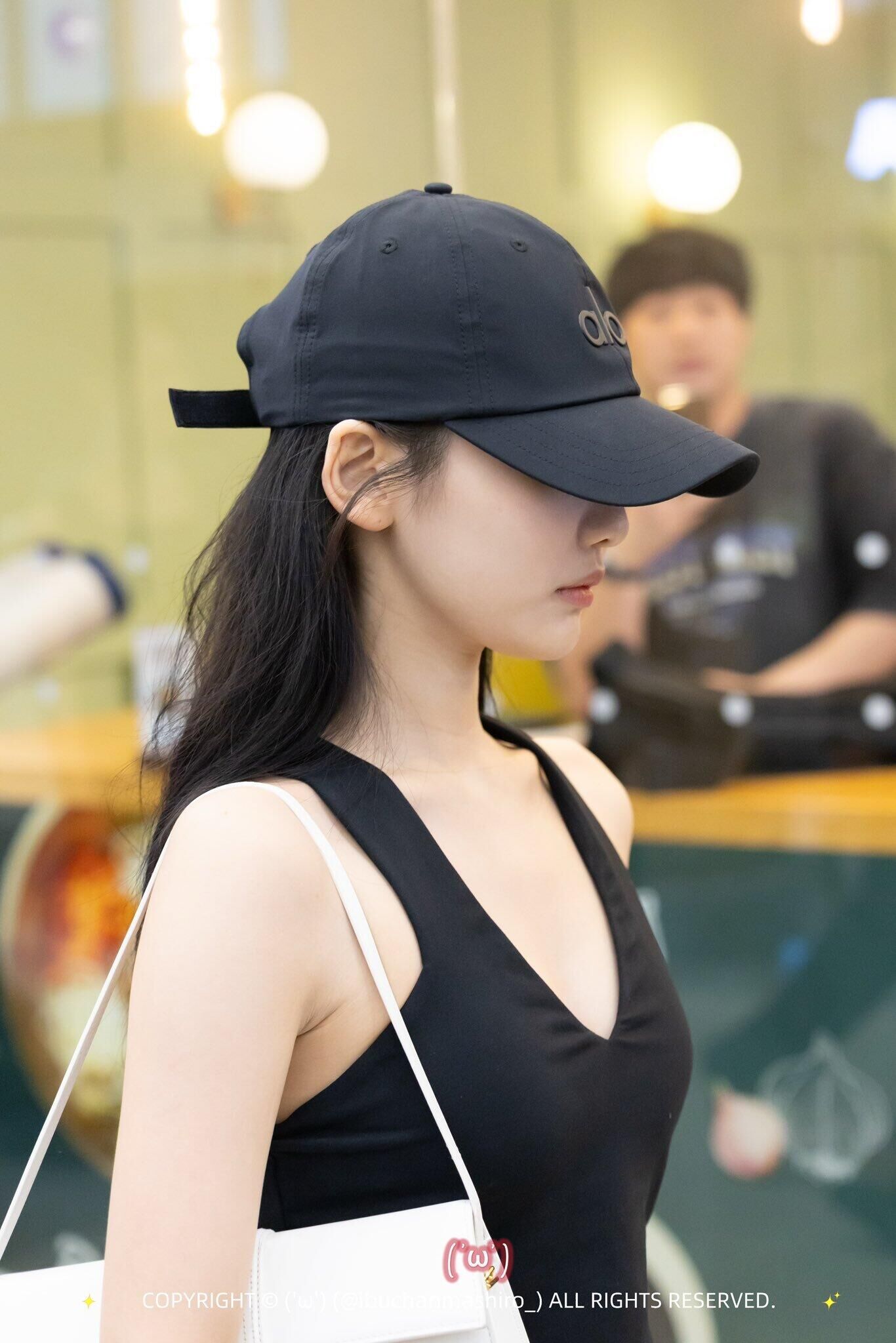 代購-alo yoga 原創Logo 老帽 鴨舌帽 男女同款 黑/白