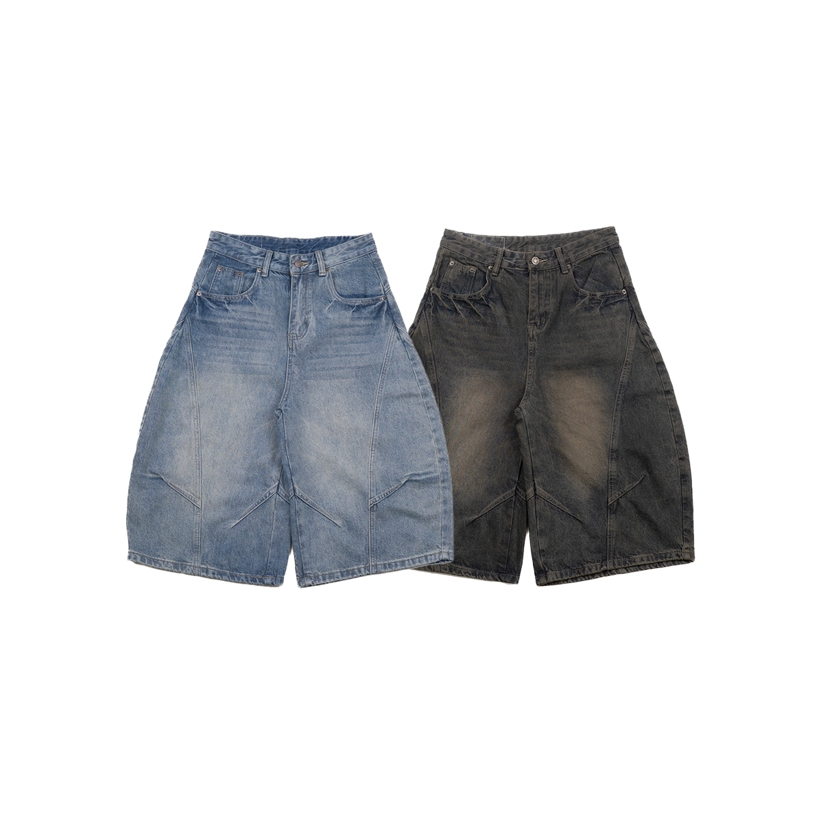 OurPick Tailored Baggy Jorts 廓型剪裁牛仔七分褲 2色