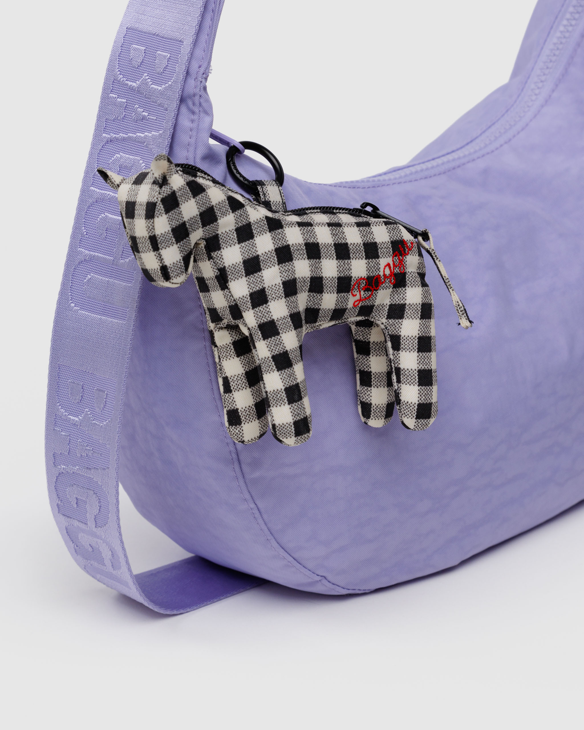 Horse Charm - Black & White Gingham | BAGGU