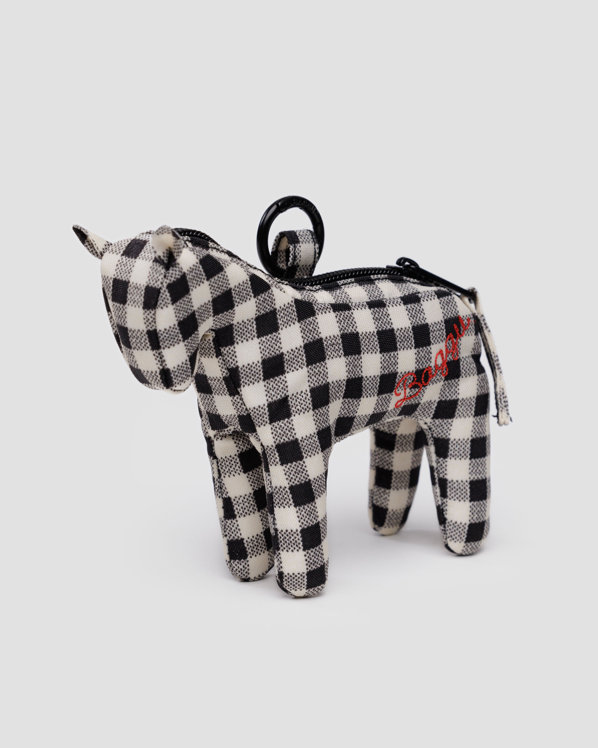 Horse Charm - Black & White Gingham | BAGGU