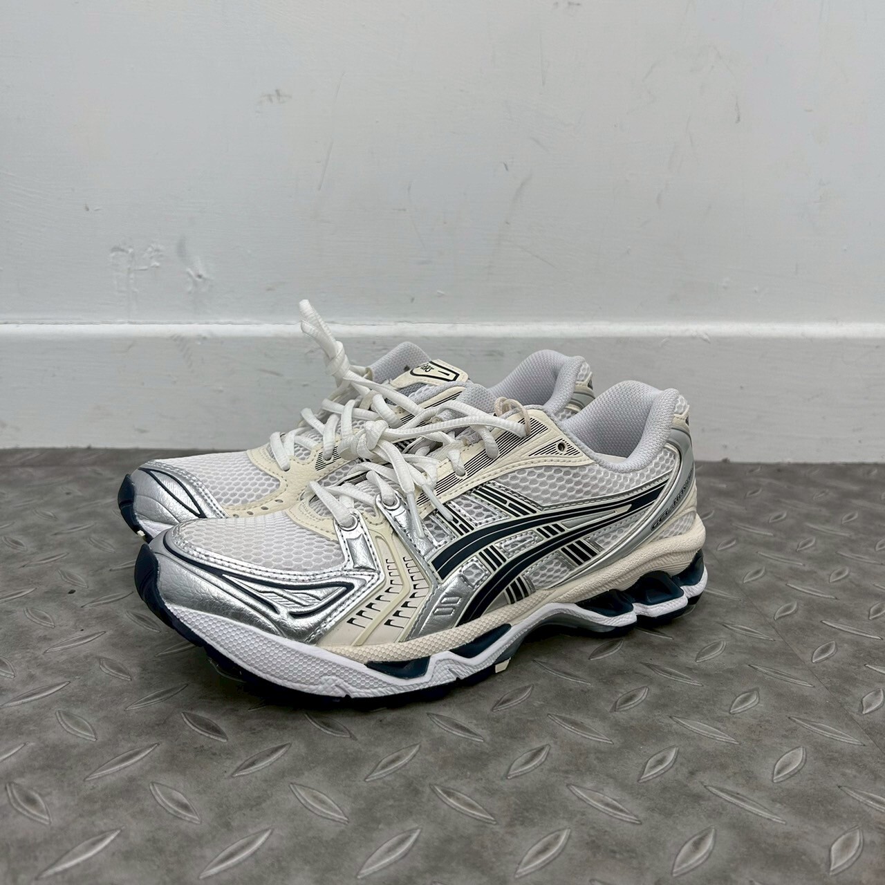 ASICS GEL-KAYANO 14 WHITE MIDNIGHT WMNS SIZE 25CM
