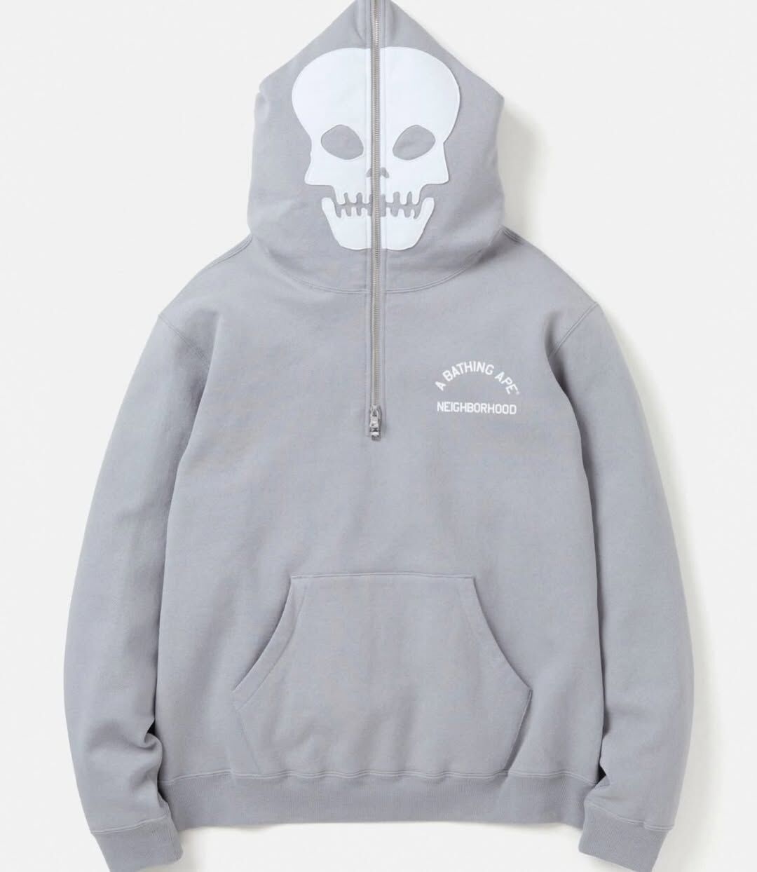 BAPE X NEIGHBORHOOD 聯名款半拉鍊帽T (2色)