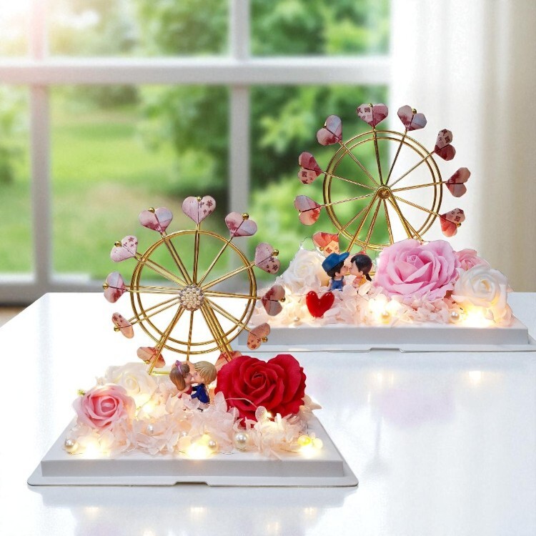 摩天輪愛心形鈔票禮物,Ferris wheel heart-shaped banknote gift