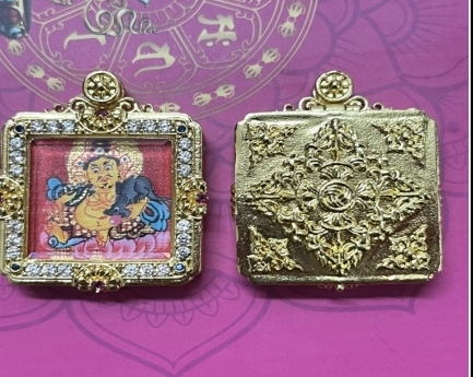 KKDU250623904 黄财神唐卡 2x2銅