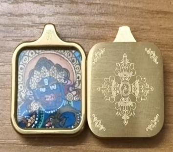 KKDU250304201 黑财神唐卡  钛钢2x2