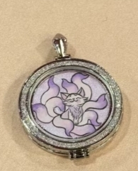 KKDU250831001 狐仙唐卡  铜, 背面琉璃珠2.0