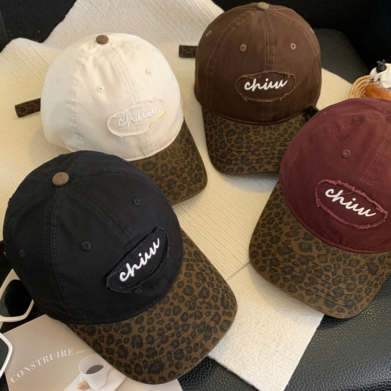 American Chic Vintage Leopard Print Baseball Cap