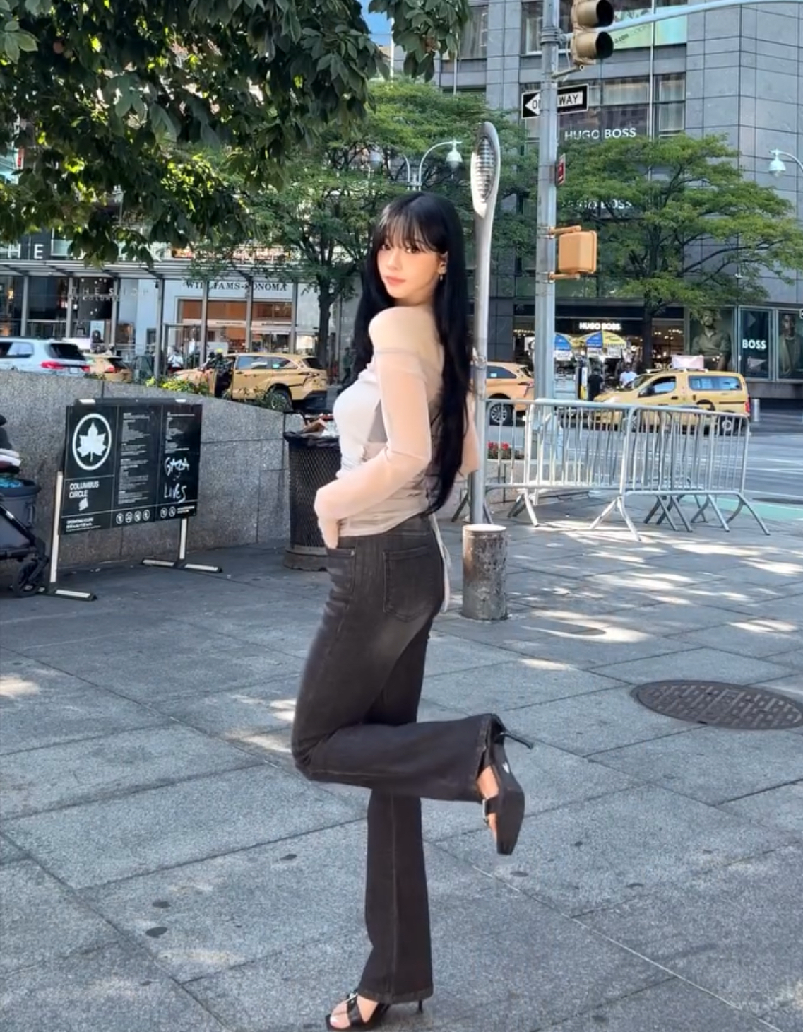 [karina同款] 5501 bootcut black jeans