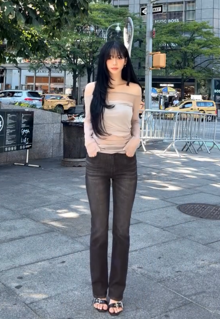 [karina同款] 5501 bootcut black jeans
