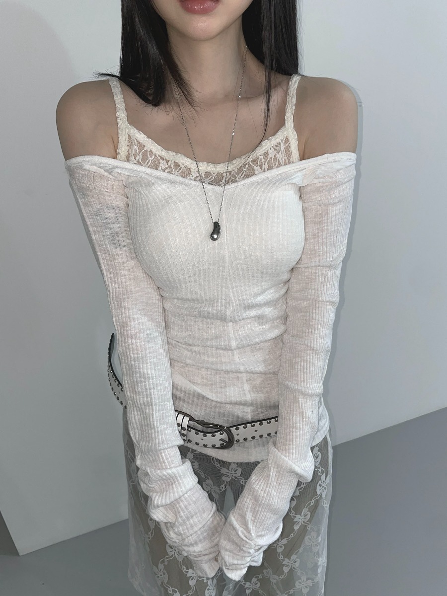 【代購】THEAIRTOWN wake lace top Wake 蕾絲 細肩 內搭 背心