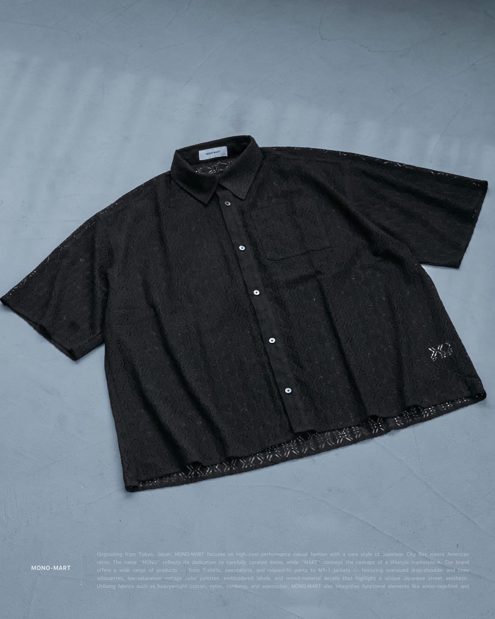 [ 預約販売 ] MONO-MART - レースシアールーズ半袖シャツ