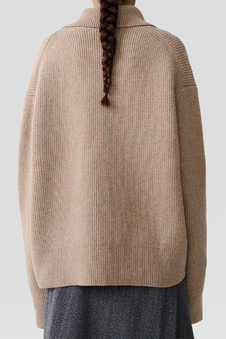 Studio Nicholson｜NASH 落肩翻領開襟羅紋針織衫