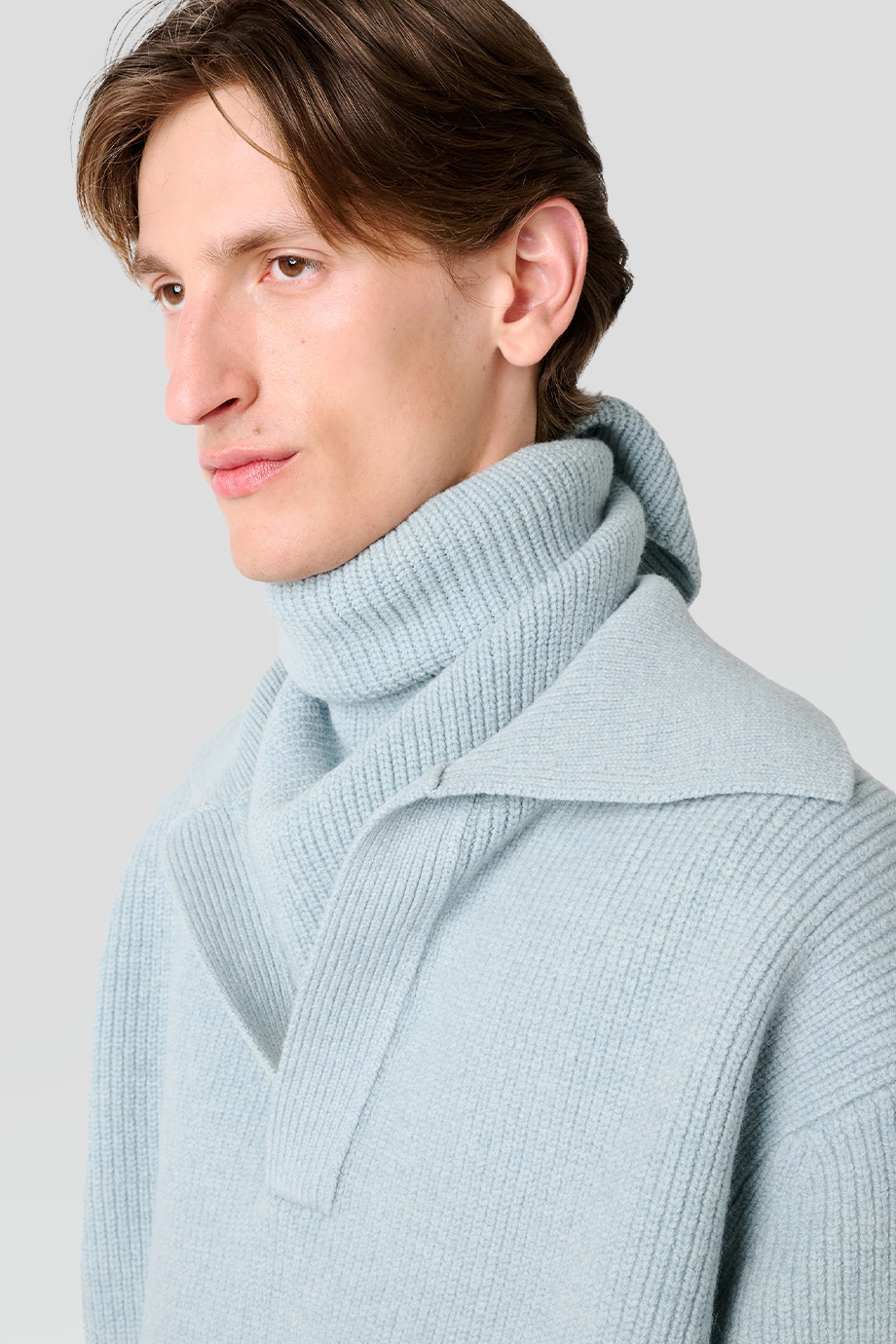 Studio Nicholson｜PYTHAGORAS 羅紋針織三角圍巾