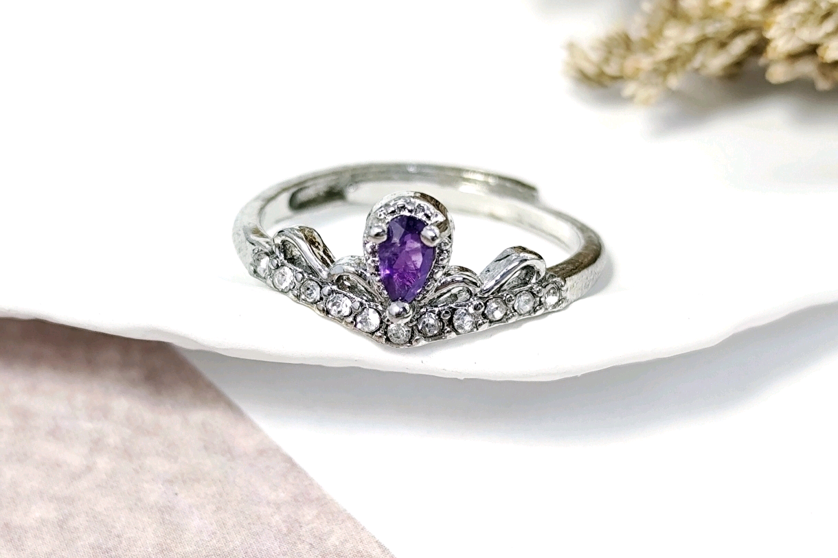 KKYOH250230     紫水晶皇冠戒指