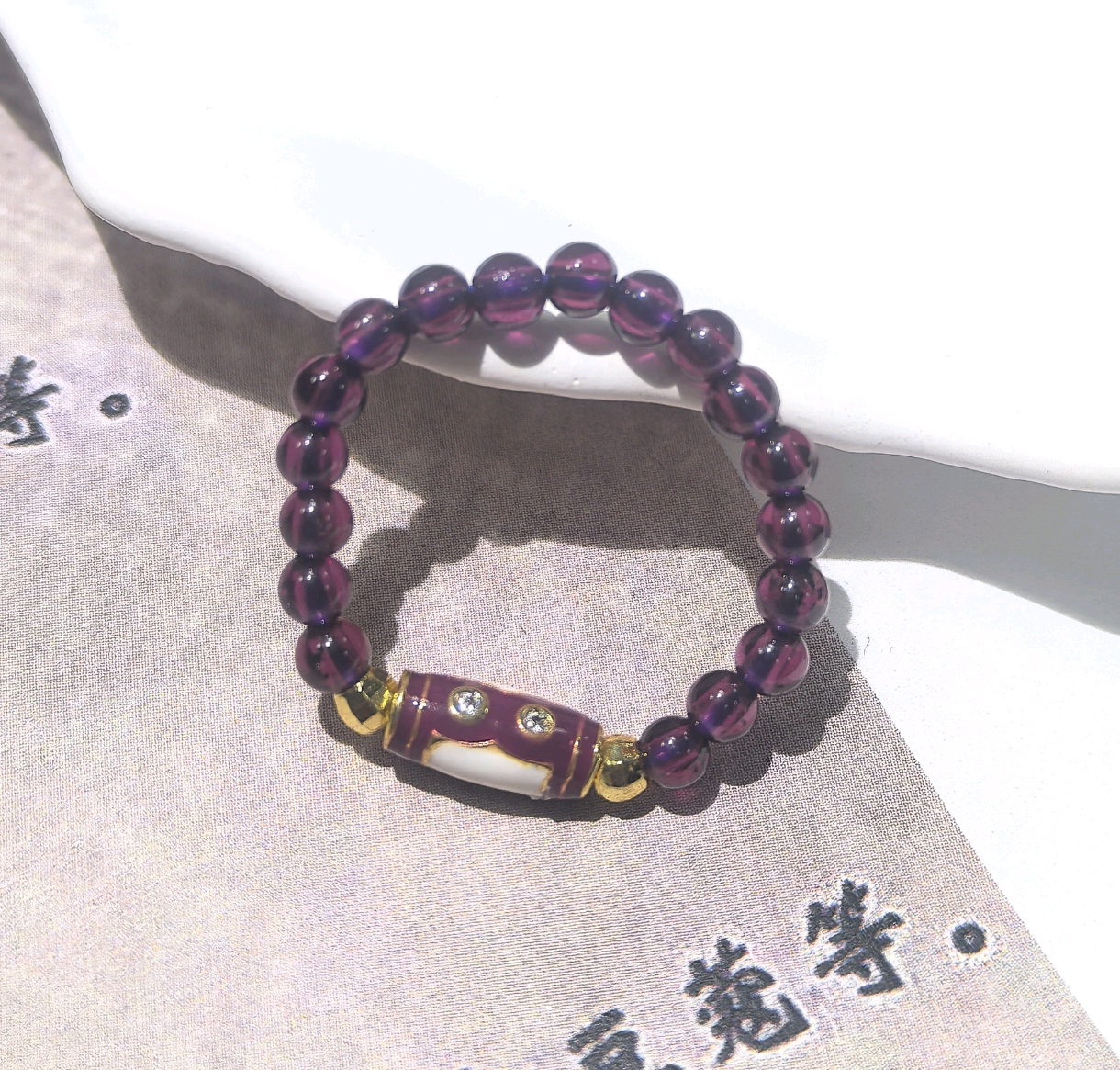 KKYOH140635    天珠石榴石戒指