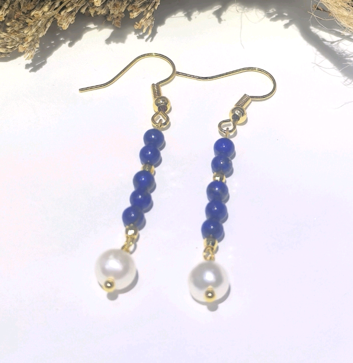 KKYOH14S114     青金石耳钩