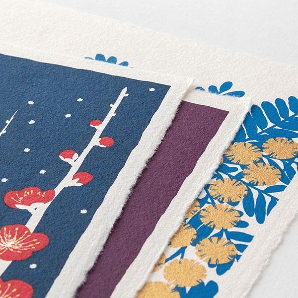 2026 越前和紙 壁掛式月曆 (S)花朵｜日本MIDORI