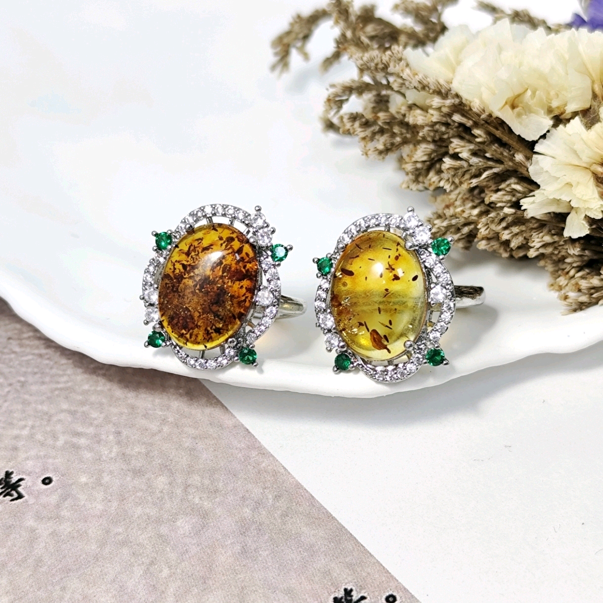 KKYO073112    花珀戒指