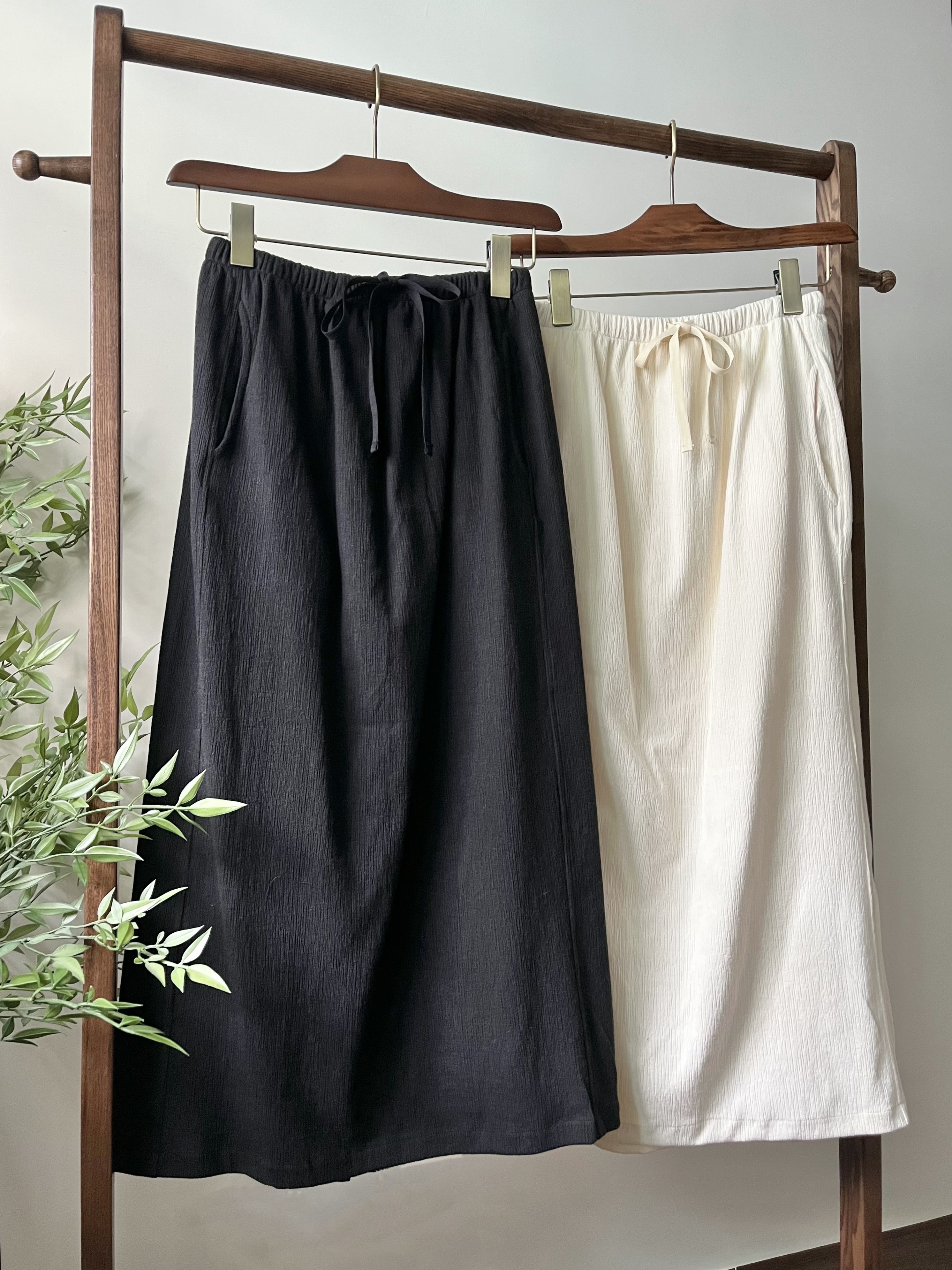 🌿軟皺紙布 直身裙