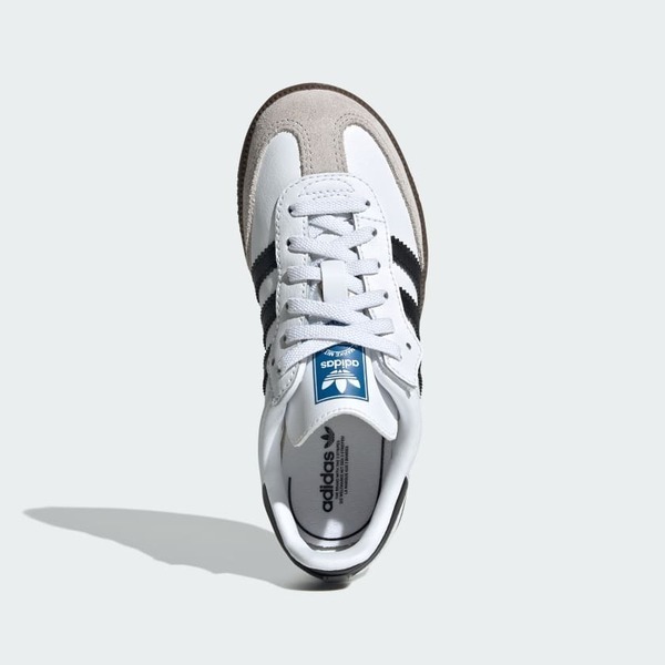 Adidas 愛迪達 Samba OG CF EL C JQ6391 中童 運動休閒鞋 舒適 白 黑
