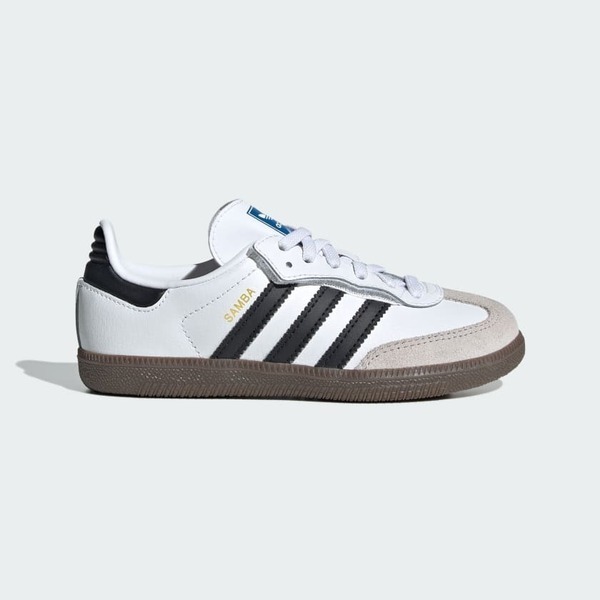 Adidas 愛迪達 Samba OG CF EL C JQ6391 中童 運動休閒鞋 舒適 白 黑