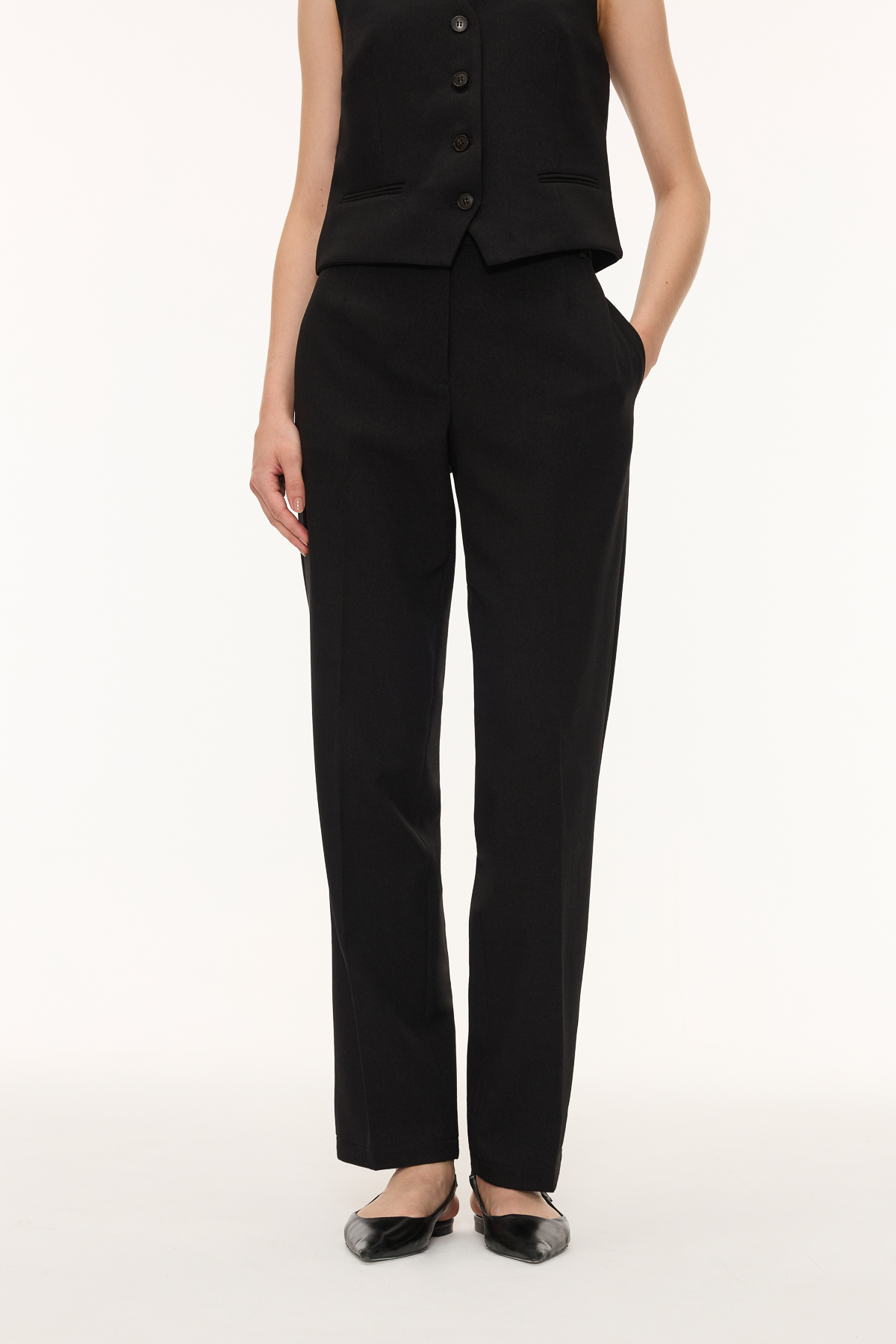 URBAN 輕毛料西裝褲 女（黑）