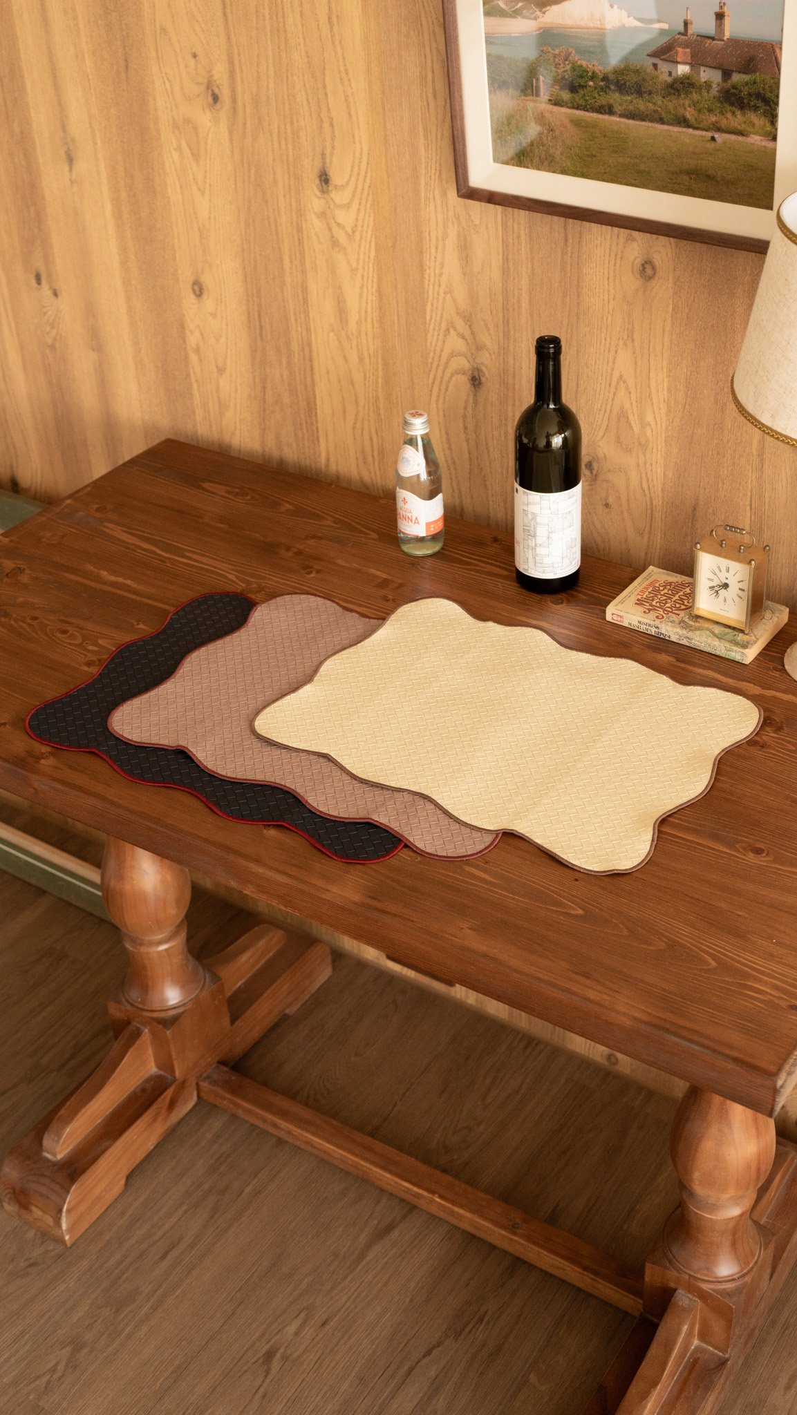 CUIR皮革編織餐墊