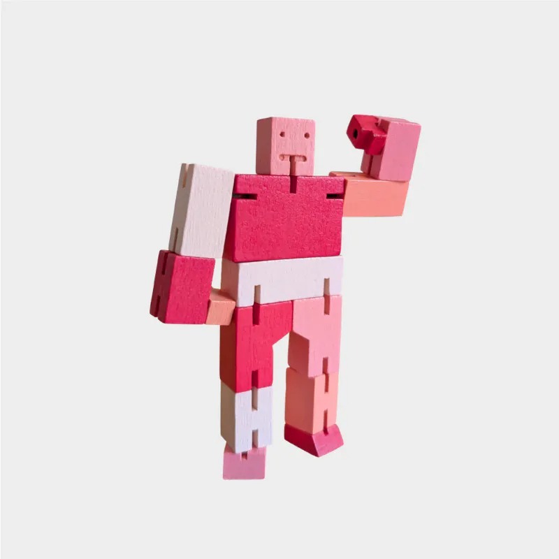 Cubebot 酷比人【漸層小型】木製變形積木機器人