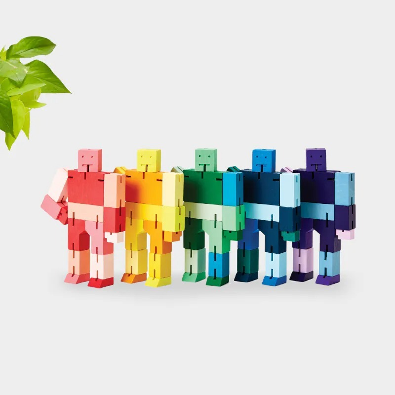 Cubebot 酷比人【漸層迷你】木製變形積木機器人