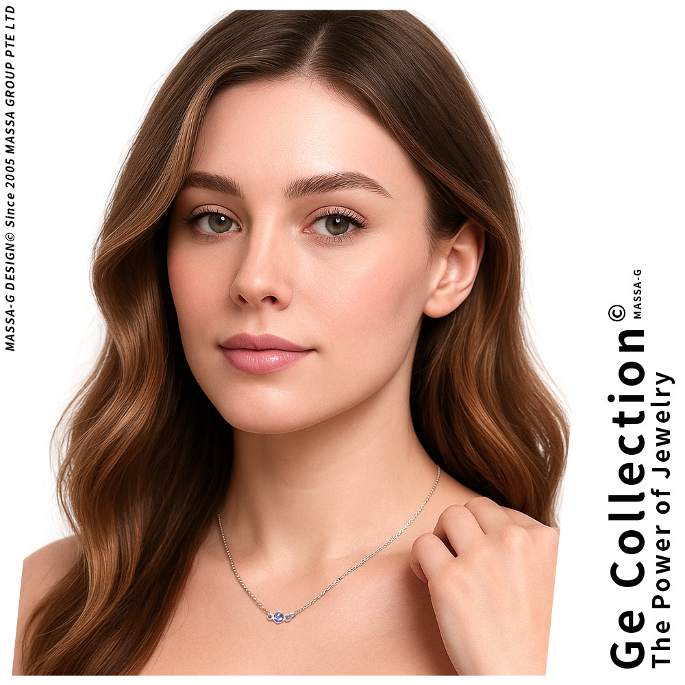 MASSA-G【NOX】尼克斯金屬鍺錠白鋼水晶項鍊(單顆奧地利水晶)