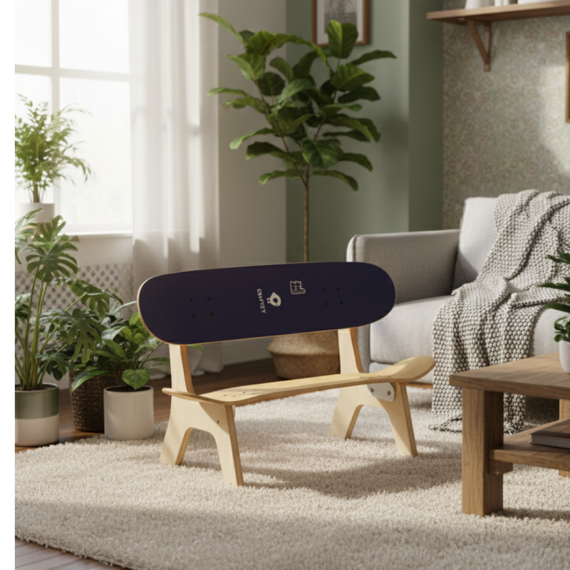 滑板椅凳（附椅背）