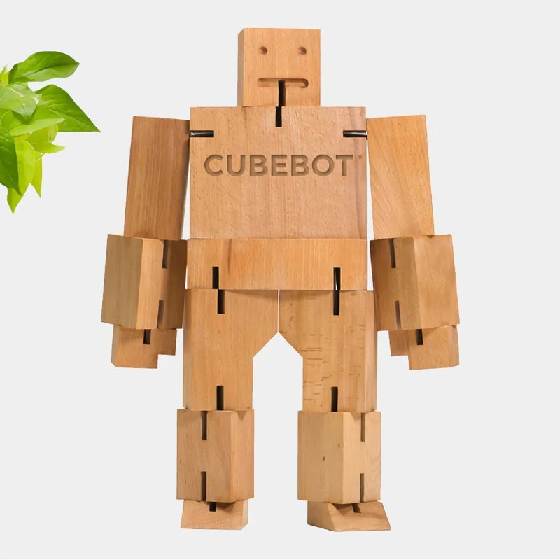 Cubebot 酷比人【經典大型】木製變形積木機器人