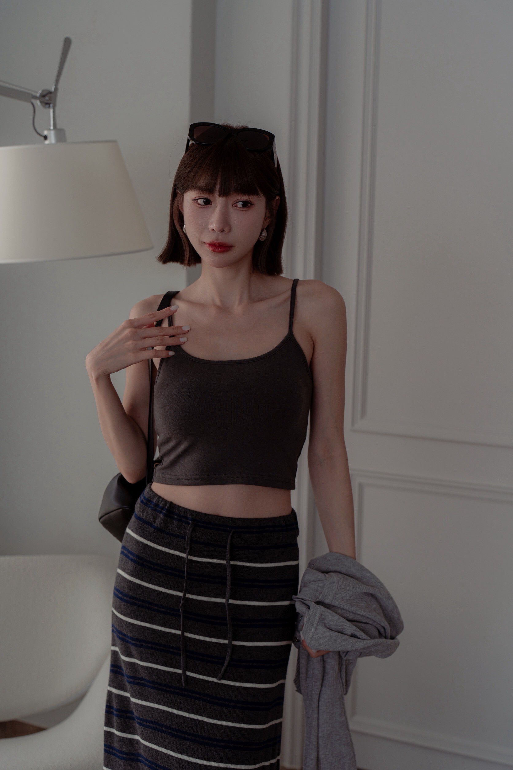 （現貨）#Y95 超親膚彈力Bratop（黑/白/寶藍/深咖/奶奶灰/奶咖/深灰）#貼身衣物不退不換