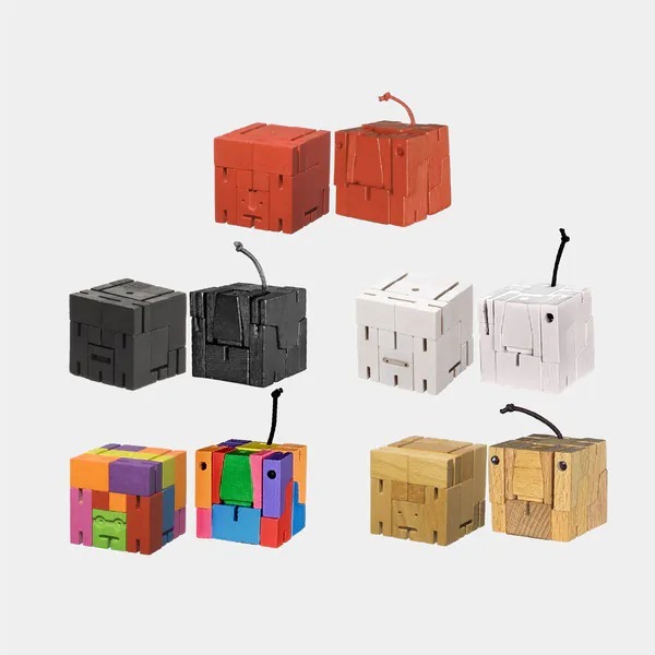 Cubebot 酷比人 Milo 酷比狗組合【經典迷你】木製變形積木機器人