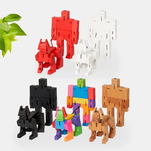 Cubebot 酷比人 Milo 酷比狗組合【經典迷你】木製變形積木機器人