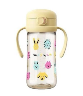 MOYUUM- PPSU 防逆流彈蓋吸管杯270ml (黃色)