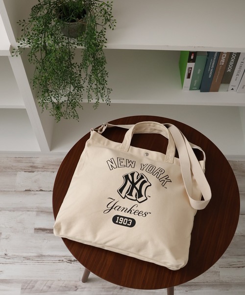 【預購】J0924901 MLB 2WAY帆布包 SD24（3款象牙白）