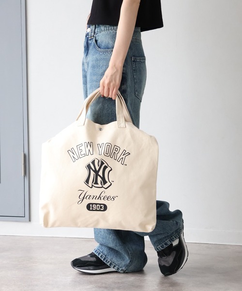 【預購】J0924901 MLB 2WAY帆布包 SD24（3款象牙白）