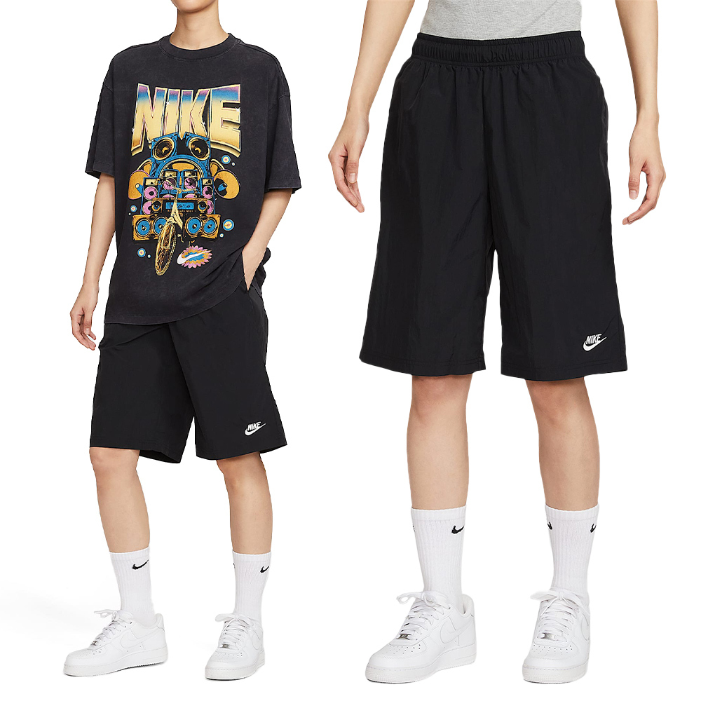 Nike Longline Short Spd 女款 黑色 中腰 寬鬆 抽繩 休閒 運動 短褲 IH8465-010