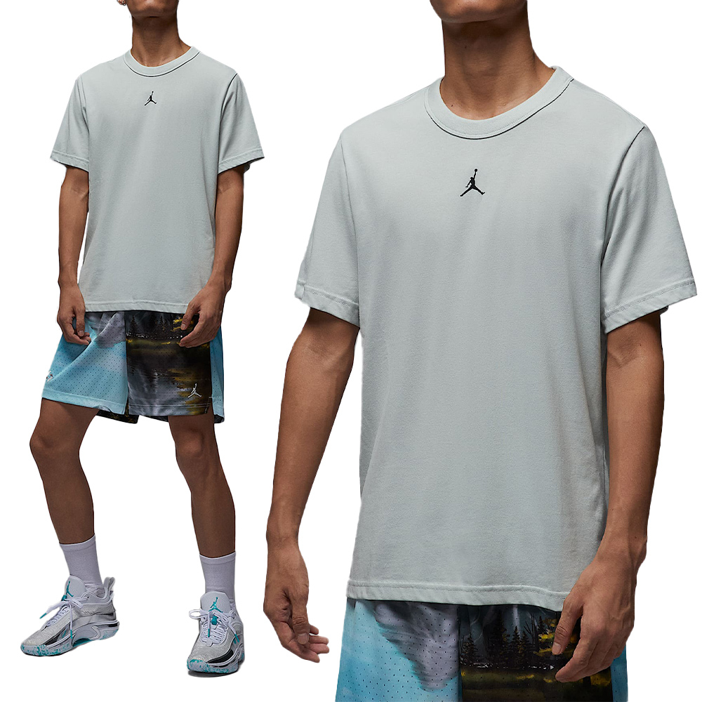 Nike J Df Sprt Ss Top 男款 淺灰色 喬丹 快乾 休閒 運動 短袖 FN5830-034