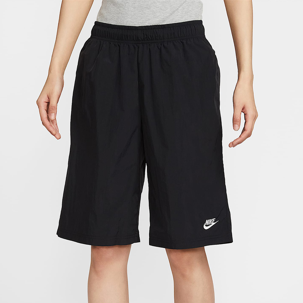 Nike Longline Short Spd 女款 黑色 中腰 寬鬆 抽繩 休閒 運動 短褲 IH8465-010
