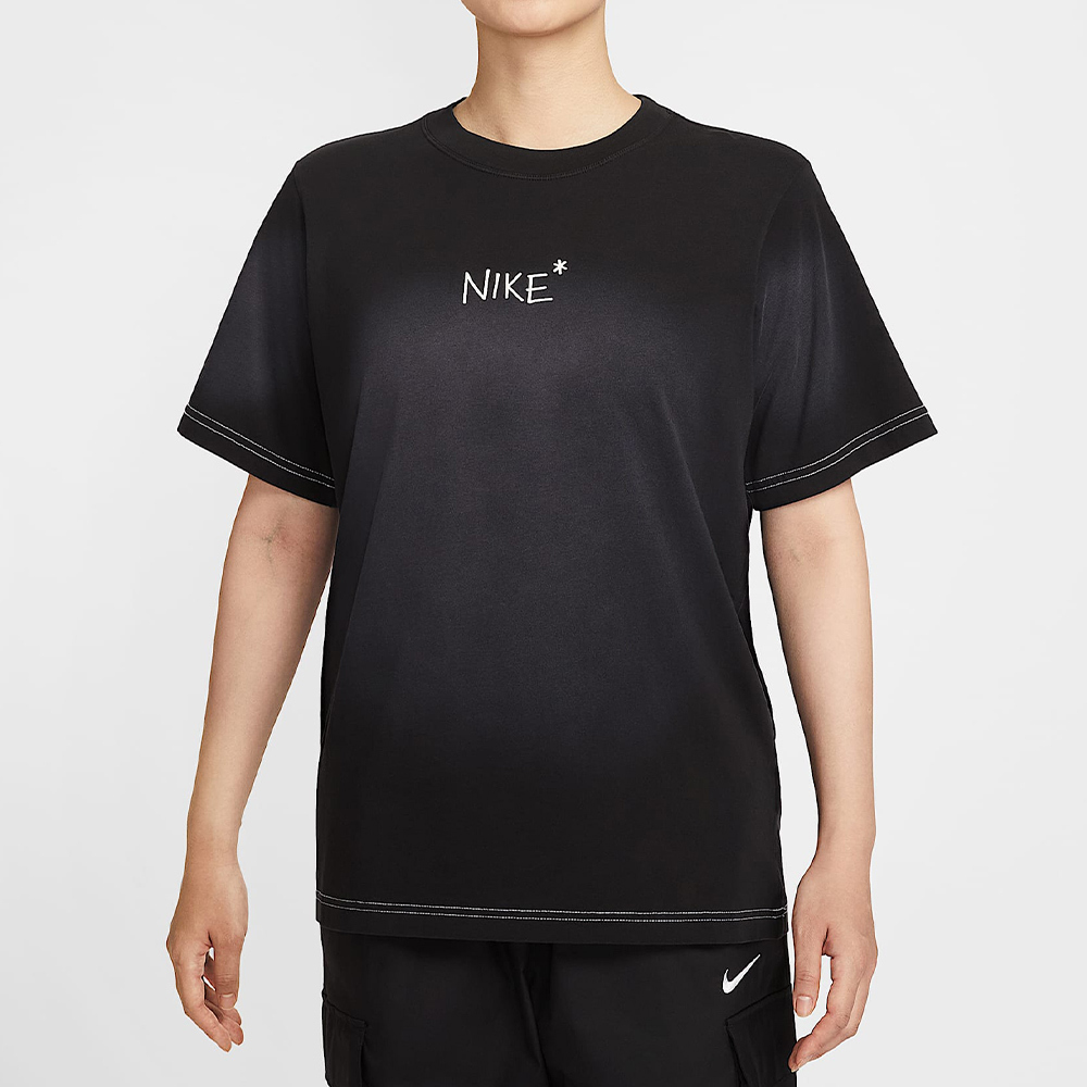 Nike Ss Tee Gcel 女款 黑色 刷白 印花 棉質 T恤 休閒 運動 短袖 II0451-010